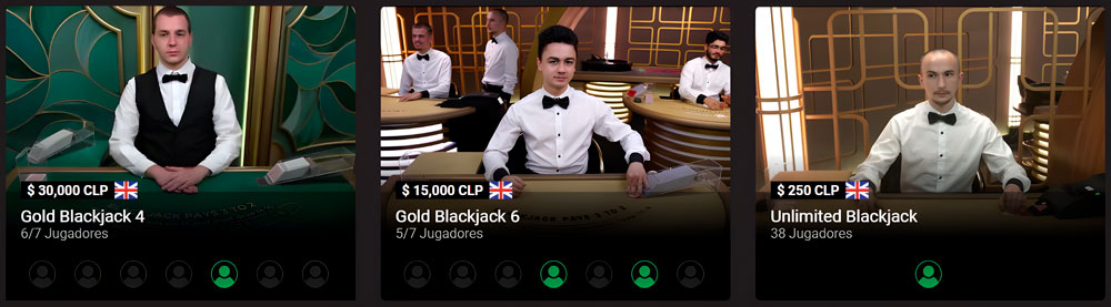 Juegos de mesa blackjack